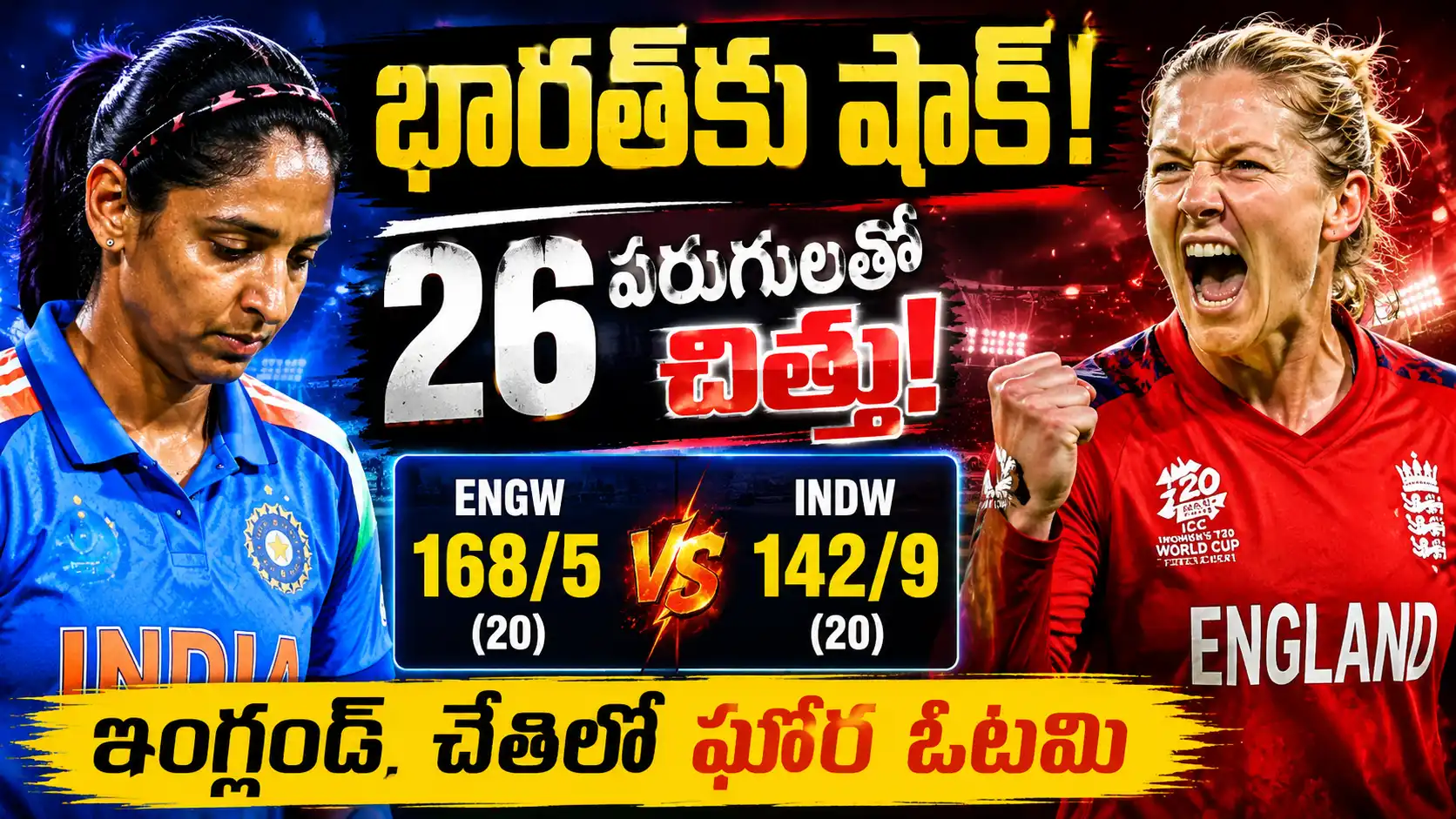 India Women vs England Women 1st T20I match analysis