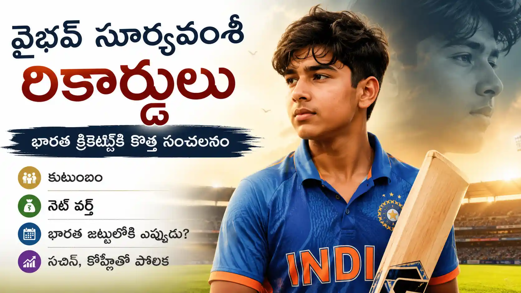 Vaibhav Suryavanshi Records, కుటుంబం, నెట్ వర్త్ మరియు భారత జట్టులోకి ఎప్పుడు అనే అంశాలపై ప్రత్యేక చిత్రం