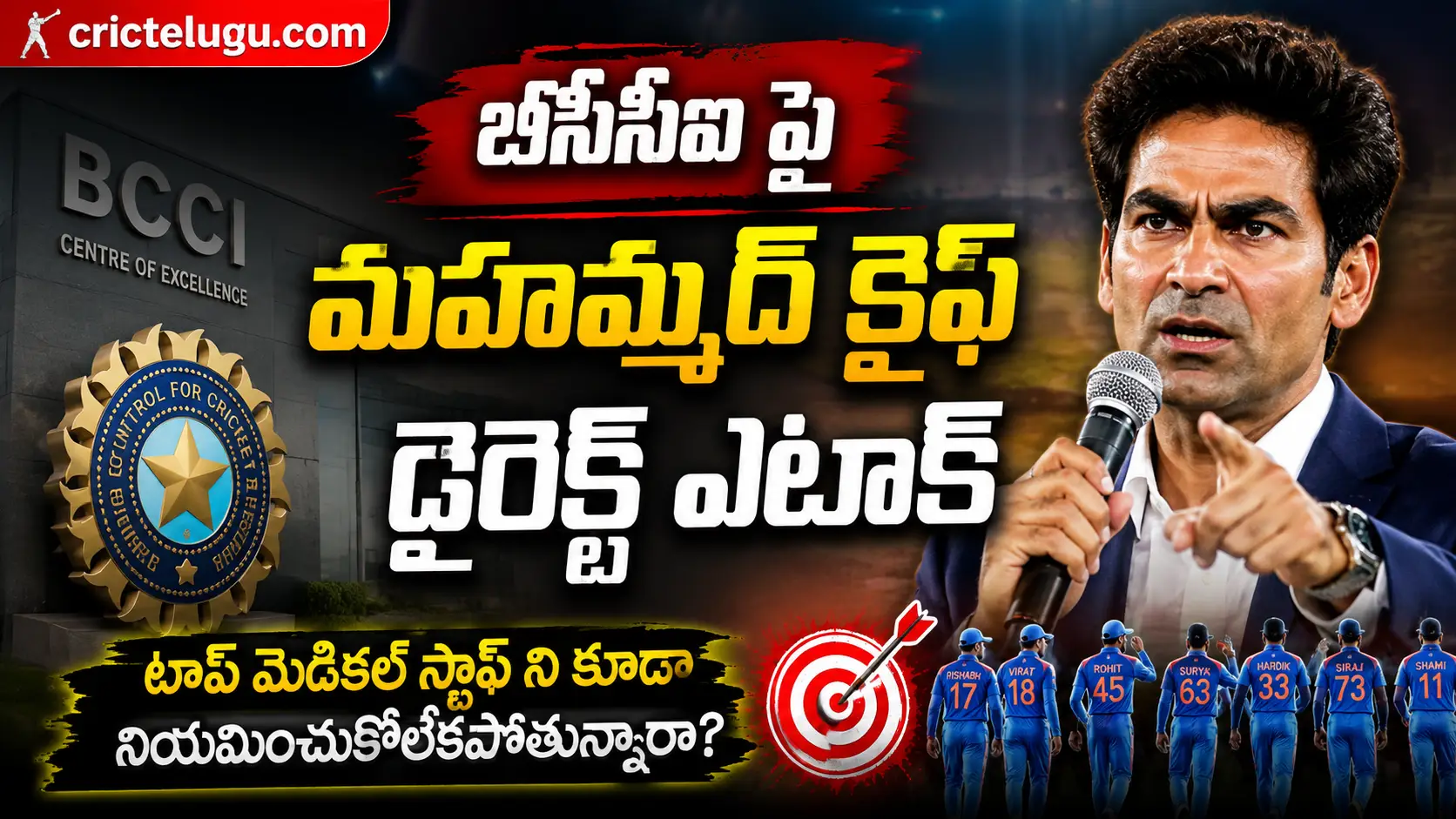 BCCIపై మహమ్మద్ కైఫ్ డైరెక్ట్ ఎటాక్!.మహమ్మద్ కైఫ్ బీసీసీఐ మెడికల్ వ్యవస్థపై ప్రశ్నలు లేవనెత్తిన దృశ్యం