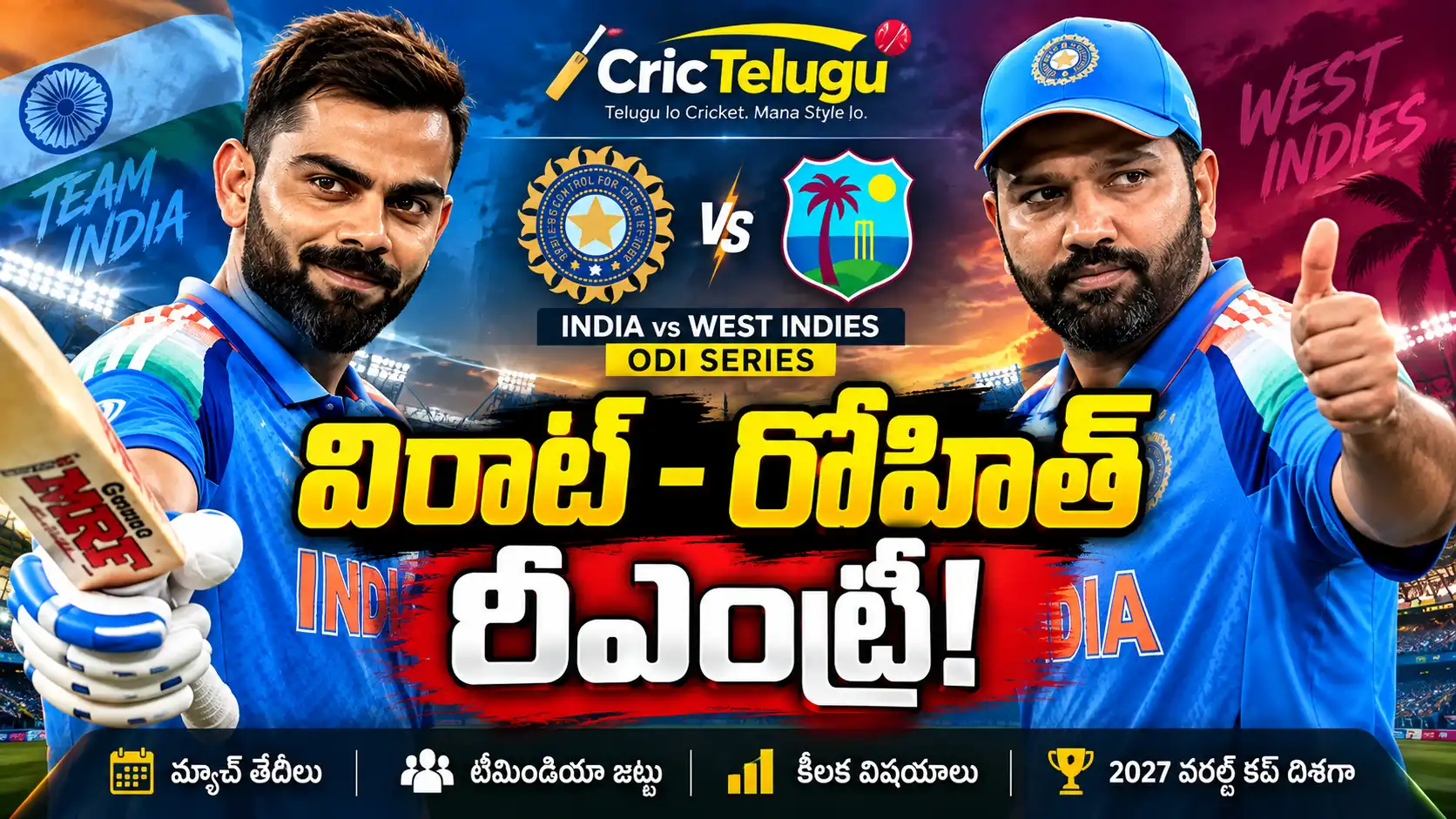 విరాట్ కోహ్లీ రోహిత్ శర్మ రీఎంట్రీ. విరాట్ కోహ్లీ, రోహిత్ శర్మ రీఎంట్రీ – CricTelugu